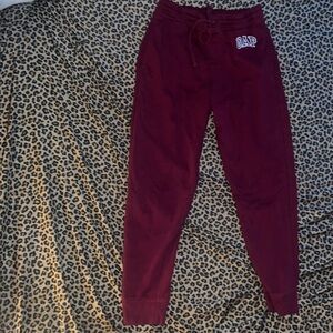 GAP Red Sweatpants Tapered Fleece Joggers